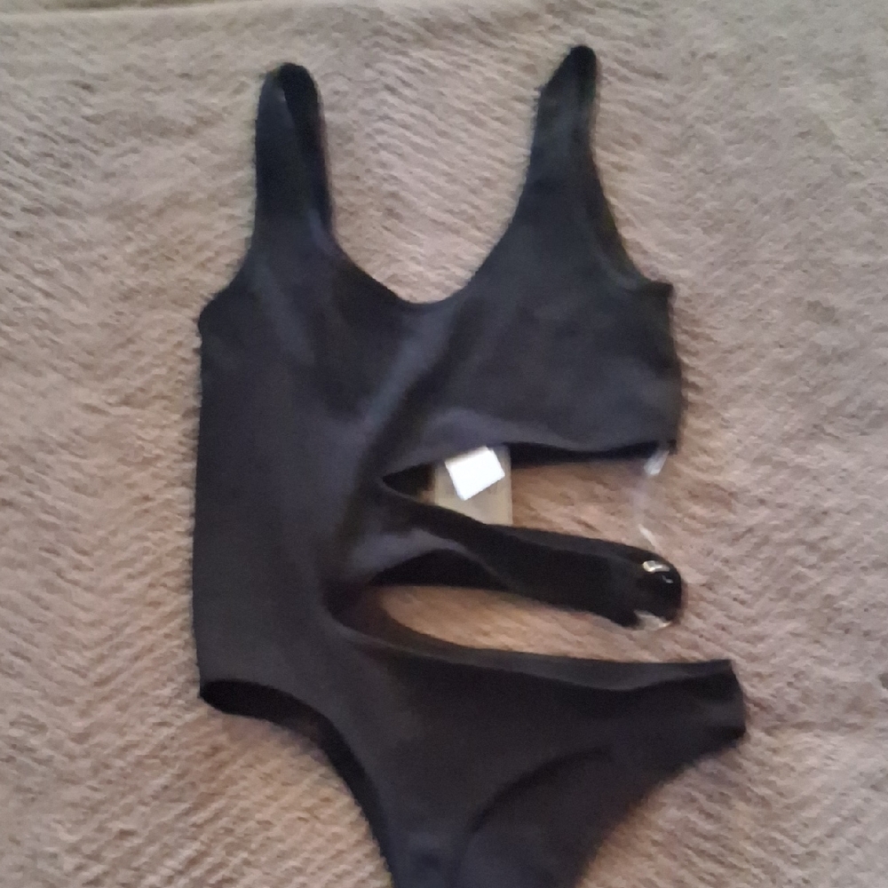 Black Cutout Swimsuit